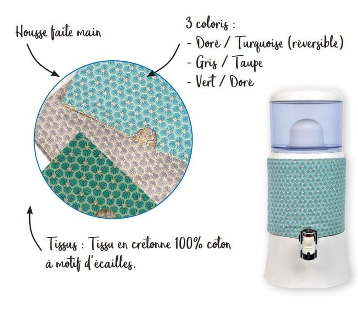 fontein eva Eva Water Filter Housing Fontein Eva 7L | Beschermings Hoes Voor Onderbak (plastic) - kleur Turquoise